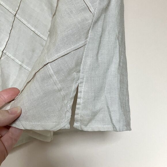 Linen Jordan Top Women’s Medium Sleeveless  Beige Tunic - Picture 4 of 6